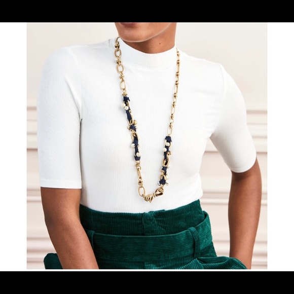 Stella & Dot The French Twist Ribbon Necklace NWT - Picture 2 of 5